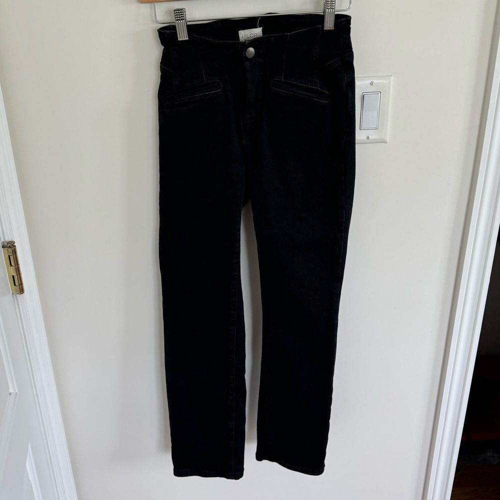 Anthropologie Pilcro Black High Rise Skinny Fit Jeans Cotton Blend Stretchy